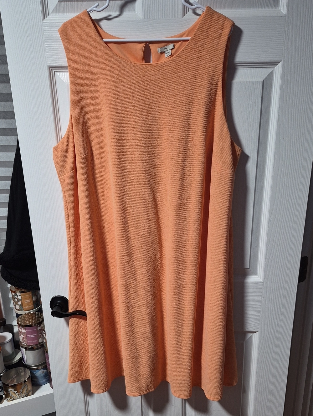 Sleeveless Peach A-Line Mini Dress